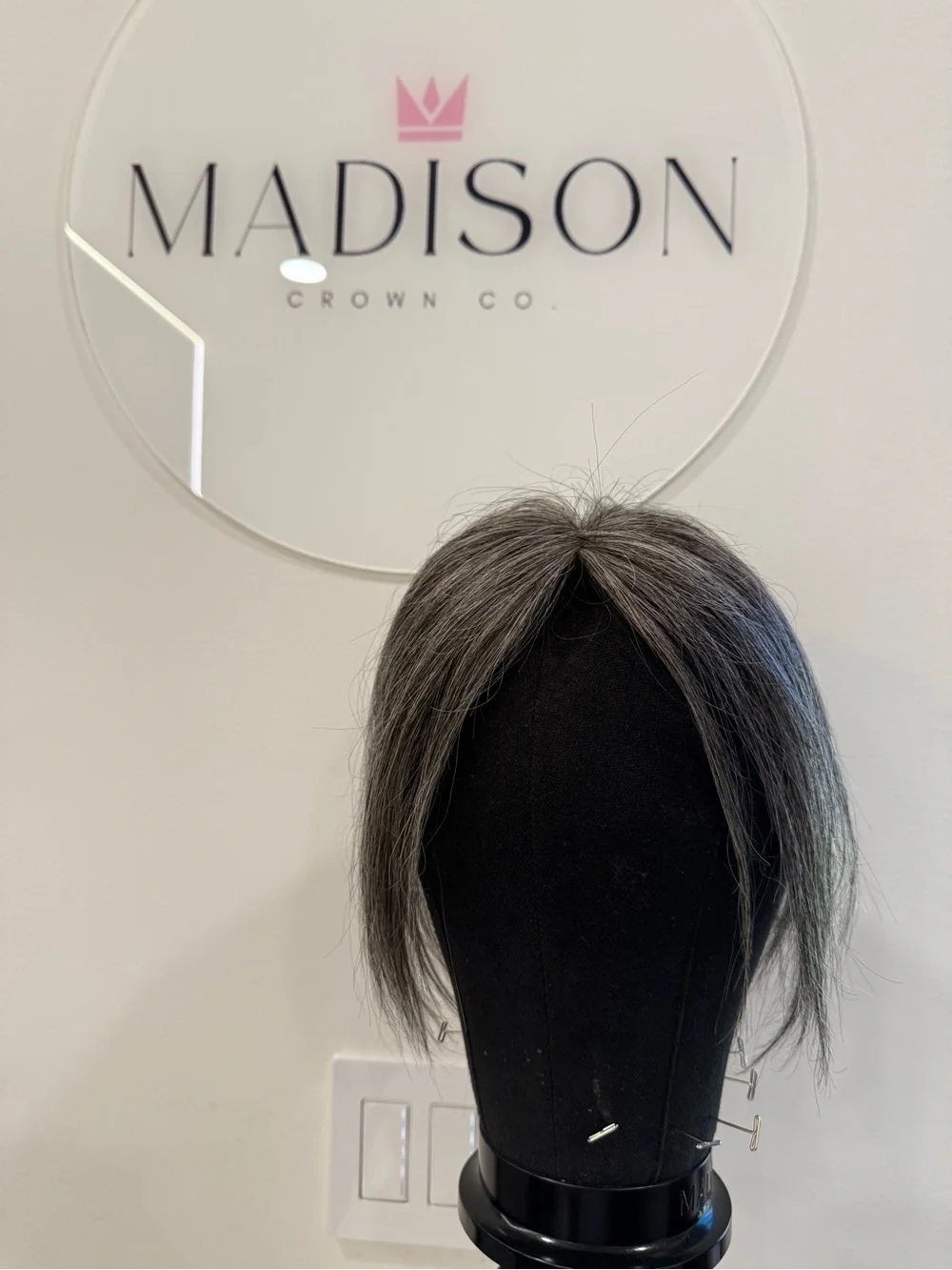 Gray Blend Women's Human hair topper